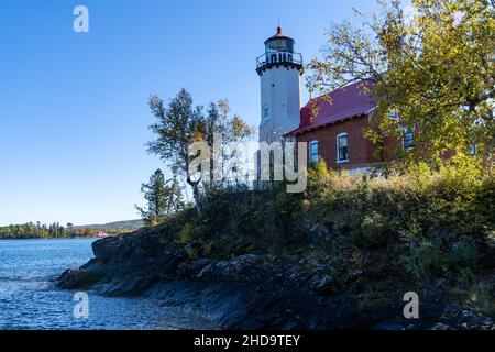 Eagle Harbor Lightstation und Leuchtturm auf der Keweenaw Peninsula Stockfoto