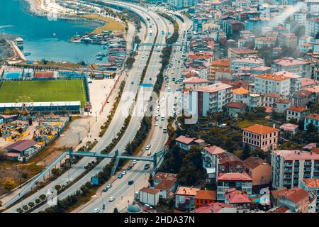 Giresun Stadt in der Türkei, Blick auf die Provinz Giresun, Schwarzmeerregion der Türkei Stockfoto