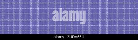 Peri lila Tartan Farbe des Jahres Rand Textur. Tonal karierte karierte trendige Textur Hintergrund. Weiche Pastell periwinkle blau Vektor wiederholen Fliese Stock Vektor