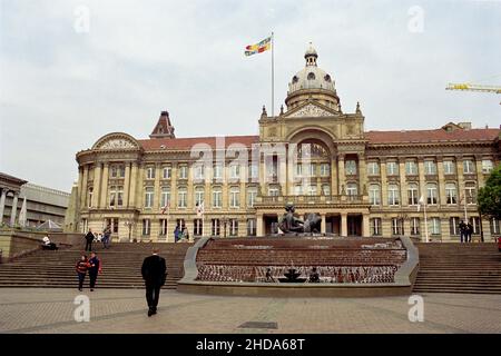 Victoria Square, Birmingham, England, Großbritannien, wie es im Mai/Juni 2000 aussah. Stockfoto