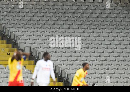 XXXX während des Fußballspiels Lens (RCL) gegen Lille (LOSC) im Stade Bollaert Delelis in Lens am 4. Januar 2022. Foto von Julie Sebadelha/ABACAPRESS.COM Stockfoto