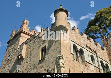 Schloss Can Jaumar in Cabrils in der Region Maresme der Provinz Barcelona, Katalonien, Spanien Stockfoto