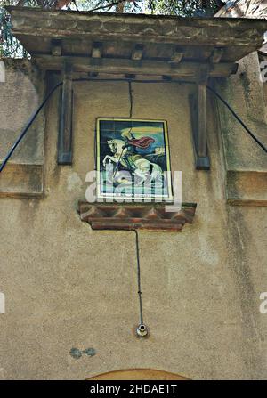 Schloss Can Jaumar in Cabrils in der Region Maresme der Provinz Barcelona, Katalonien, Spanien Stockfoto