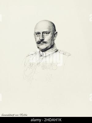 Porträt des deutschen Generals Helmuth von Moltke dem Jüngeren. 1916 Graf Helmuth Johannes Ludwig von Moltke (1848 – 1916), auch bekannt als Moltke t Stockfoto