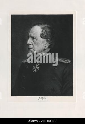Porträt von Helmuth von Moltke dem Älteren. 1890 Helmuth Karl Bernhard Graf von Moltke (1800 – 1891) war ein preußischer Feldmarschall. Der Stabschef von Stockfoto