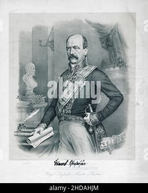 Porträt von Otto von Bismarck. Otto, Prinz von Bismarck, Graf von Bismarck-Schönhausen, Herzog von Lauenburg (1815–1898) war ein konservativer deutscher Staat Stockfoto