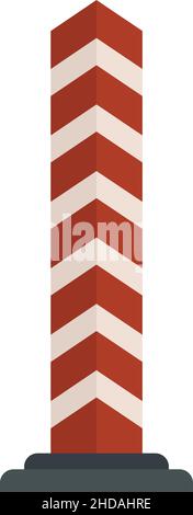 Symbol für die Grenzsäule. Flache Darstellung des Vektorsymbols für die Bordüre auf weißem Hintergrund Stock Vektor