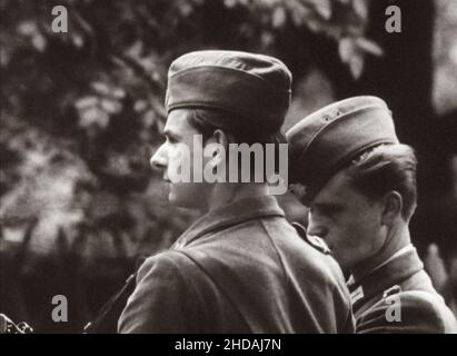 Berliner Krise von 1961. Die Serie der archivel-Fotos zeigt das Reiseverbot zwischen Ost- und West-Berlin im August 1961 und den Bau von Barrikaden Stockfoto