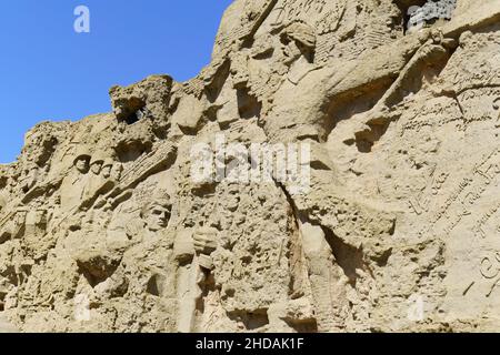 Wolgograd, Russland-16. September 2021: Skulptur im Gedenkkomplex zur Erinnerung an die Schlacht von Stalingrad. Stockfoto