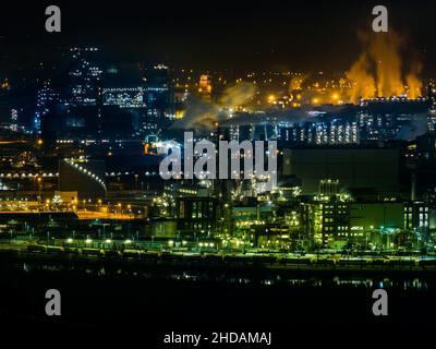 Österreich, Linz, Industriegelände. VOEST und Chemiepark Stockfoto