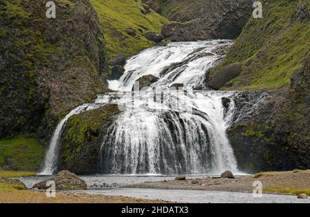 Stjornarfoss Wasserfall im Süden Islands Stockfoto