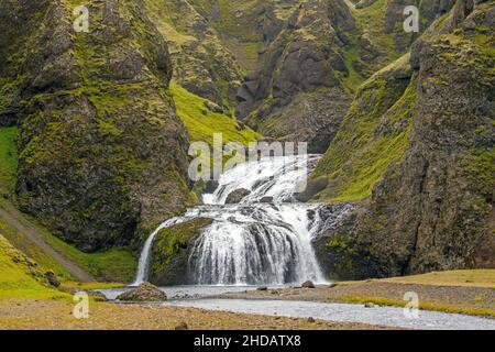 Stjornarfoss Wasserfall im Süden Islands Stockfoto