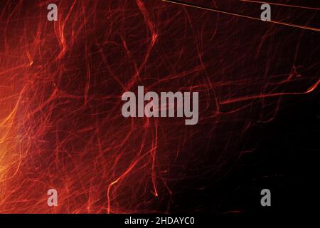 Ein 3D Rendering von Feuer Funken und Flackern Stockfoto