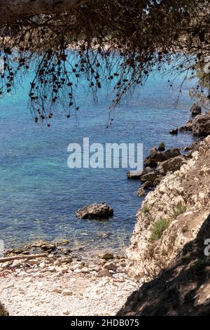 bucht in der Stadt la escala an der spanischen costa brava Stockfoto