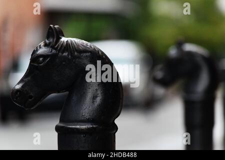 Anhitching-Beiträge in New Orleans, USA Stockfoto