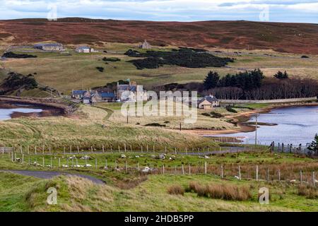 Melvich Beach in Sutherland an der Nordküste Schottlands. Stockfoto