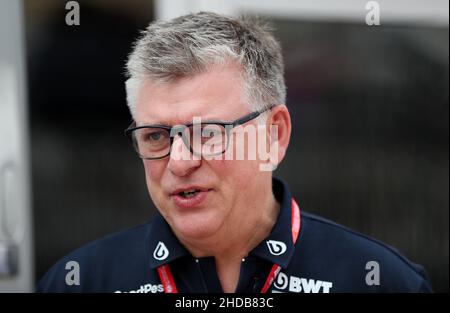 Datei-Foto vom 25-05-2019 von Racing Point CEO Otmar Szafnauer während des dritten Trainings auf dem Circuit de Monte Carlo, Monaco. Aston Martin hat den Rücktritt des langjährigen Vorstandsvorsitzenden und Teamchefs Otmar Szafnauer angekündigt. Ausgabedatum: Mittwoch, 5. Januar 2022. Stockfoto