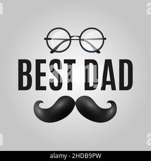 Grußkarte zum Vatertag. EPS 10 Vektorgrafik. Stock Vektor