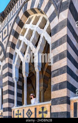 Blick vom Balkon der Kathedrale von Sant'Andrea in Amalfi, Italien Stockfoto