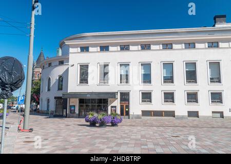 Helsinki, Finnland - 5. August 2021: Schwedisches Theater, schwedischsprachiges Theater in Helsinki. Stockfoto