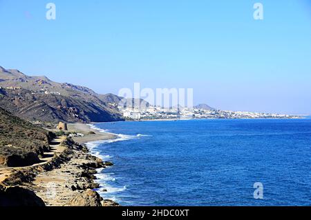 Strände von San Jose in Almeria Stockfoto