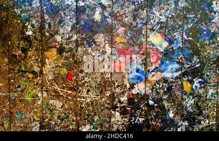 Künstlerstudio-Etage im Jackson Pollack und Lee Krasner Haus- und Studienzentrum in East Hampton Stockfoto