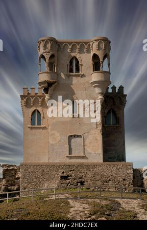 Schloss Santa Catalina de Tarifa in Cadiz, Andalusien. Stockfoto