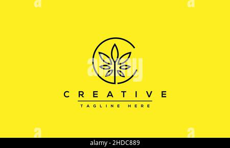 Modernes, kreatives C-Logo-Design. Minimales C, anfängliches CC-Vektorsymbol Stock Vektor