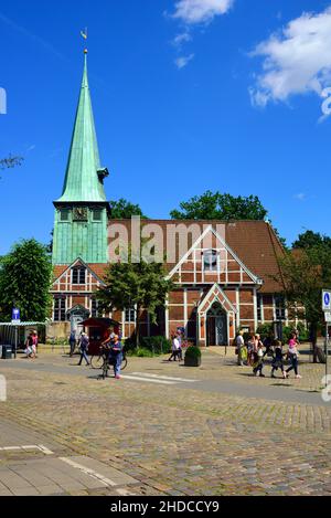 Europa, Deutschland, Hamburg, Stadtteil Bergedorf, Kirche St. Peter und St. Pauli, Fachwerk, 16., 17. Jahrhundert, Denkmal, Stockfoto