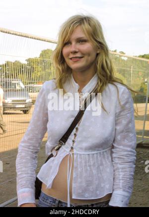 Kirsten Dunst, V2003, Hylands Park, Chelmsford, Essex, Großbritannien - 16. August 2003 Stockfoto