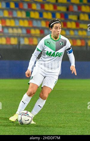 Frosinone, Italien. 05th Januar 2022. Alice Parisi (Sassuolo Women) während des Halbfinales 2021/2022 der italienischen Frauen zwischen Juventus Women und Sassuolo Women im Benito Stirpe Stadion in Frosinone am 05. Januar 2021. Kredit: Unabhängige Fotoagentur/Alamy Live Nachrichten Stockfoto