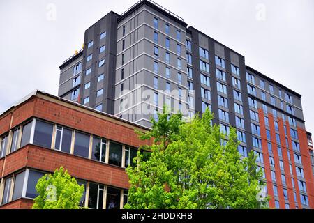 Champaign, Illinois, USA. Wohnheim an der University of Illinois, auch bekannt als University of Illinois Urbana-Champaign oder UIC, Campus. Stockfoto