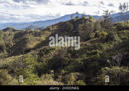 Papua-Neuguinea; Östliches Hochland; Goroka; Namta (Mefenga); Typische Berglandschaft in Zentral-Papua; Typische Berglandschaft in Zentral-Papua Stockfoto