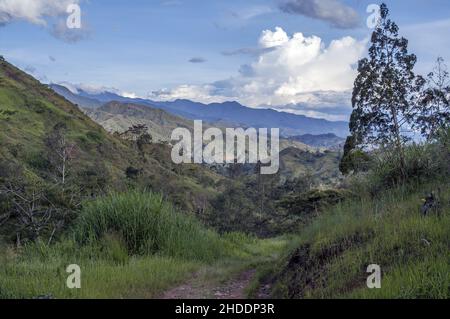 Papua-Neuguinea; Östliches Hochland; Goroka; Namta (Mefenga); Typische Berglandschaft in Zentral-Papua; Typische Berglandschaft in Zentral-Papua Stockfoto
