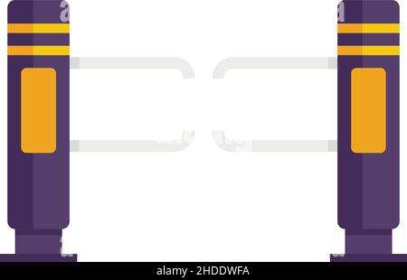 Drehkreuz-Symbol steuern. Flache Darstellung des Vektorsymbols für die Drehkreuze auf weißem Hintergrund Stock Vektor