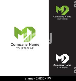 Creative Letter MD Logo Vektor Illustration template.EPS 10 Stock Vektor