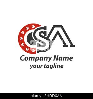 SA Letter Initial Icon Monogram.plumbing Logo Design.EPS 10 Stock Vektor