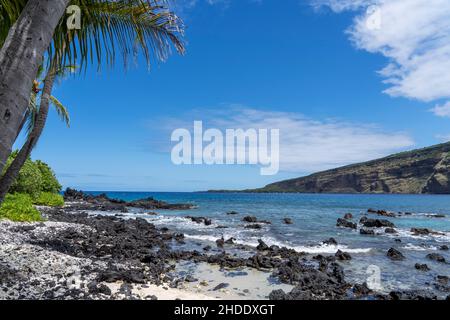 Der Manini Beach in der Kealakekua Bay auf Big Island, Hawaii Stockfoto