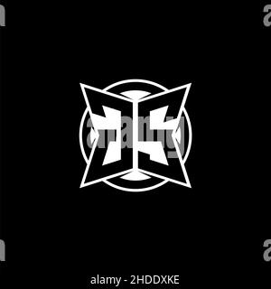 GS Monogram Logo-Buchstabe mit schlichtem, modernem Formdesign. Kreisrundes Monogramm-Logo. Stock Vektor