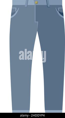 Vector Jeans In Flachem Design In Blau Stock Vektor