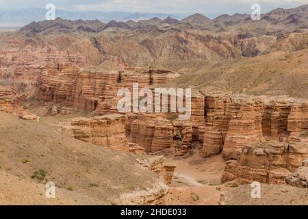 Charyn Canyon des Flusses Sharyn in Kasachstan Stockfoto