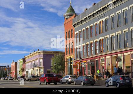 Die historische Bergbaustadt auf 10'000 Fuß, Leadville CO Stockfoto