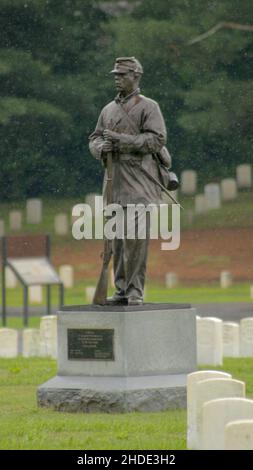 Denkmal, das dem afroamerikanischen Bürgerkrieg auf dem Nashville National Cemetery gewidmet ist Stockfoto