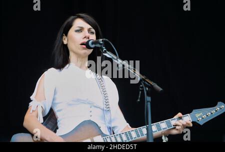 PJ Harvey, V2003, Hylands Park, Chelmsford, Essex, Großbritannien - 16. August 2003 Stockfoto