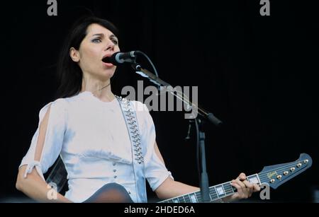 PJ Harvey, V2003, Hylands Park, Chelmsford, Essex, Großbritannien - 16. August 2003 Stockfoto