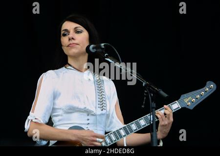 PJ Harvey, V2003, Hylands Park, Chelmsford, Essex, Großbritannien - 16. August 2003 Stockfoto