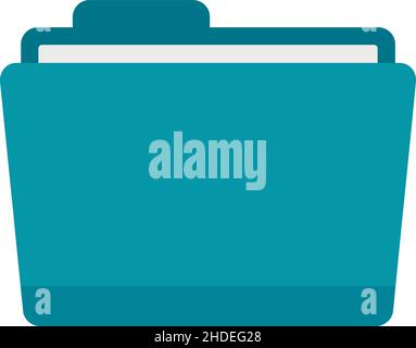 Symbol für den Ablaufordner. Flache Darstellung des Vektorsymbols für den Flow-Ordner auf weißem Hintergrund Stock Vektor