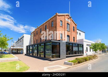 Alte Mehlmühle Katanning, jetzt das luxuriöse Premier Mill Hotel und Dome Cafe, in der ländlichen Stadt Katanning, Westaustralien, Australien Stockfoto