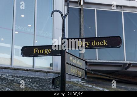 Tooleys Historic Boatyard, eine Besucherattraktion am Oxford-Kanal, Banbury, Oxfordshire, Großbritannien Stockfoto