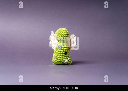 Weihnachtsengel aus Wolle Bayern Deutschland Stockfoto